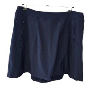 G/FORE Womens A-Line Skort, Athletic, Golf, Lined, Skirt, Blue, Stretch, Size L